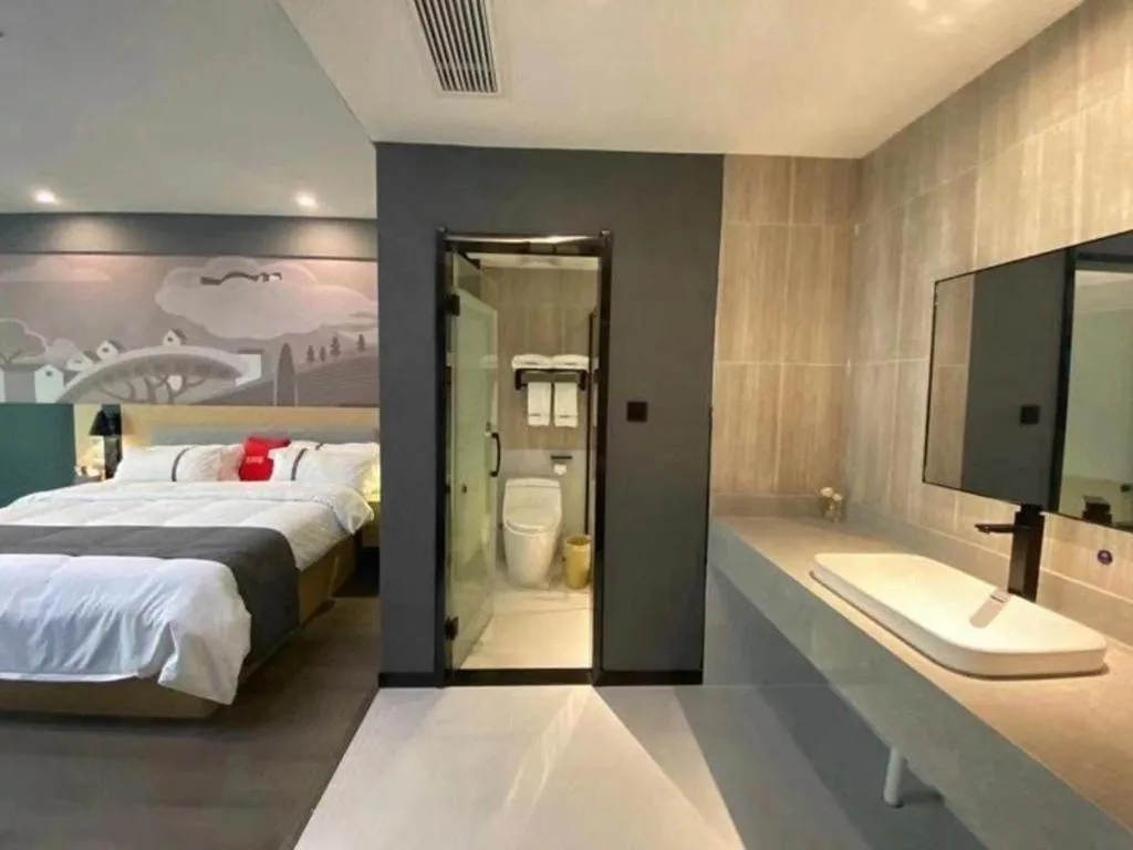 Bed in Thank Inn Jiangxi Nanchang Anyi County Fenghuangshan Industrial Park