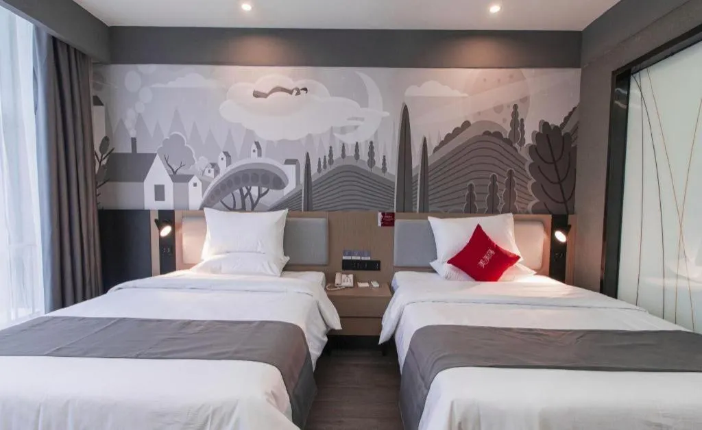 Bed in Thank Inn Guizhou Bijie Qianxi County High-Speed Railway Station