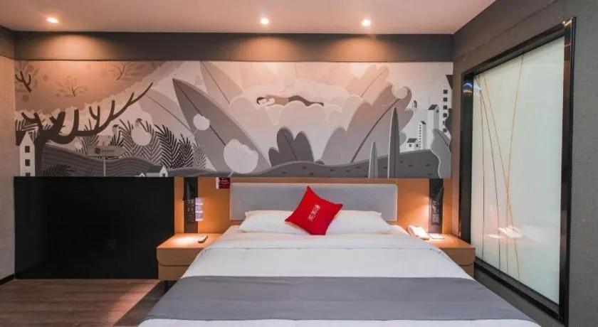 Bed in Thank Inn Guizhou Bijie Qianxi County High-Speed Railway Station