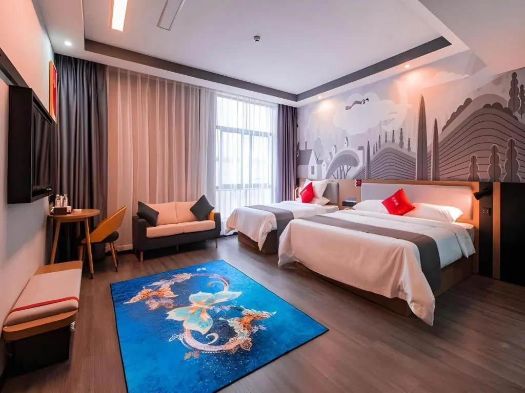 Bed in Thank Inn Guizhou Bijie Qianxi County High-Speed Railway Station