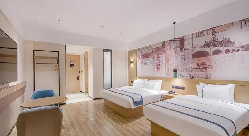 Bed in City Comfort Inn Wuzhou Xijiang Thrid Bridge Bed in City Comfort Inn Wuzhou Xijiang Thrid Bridge