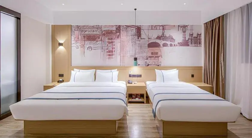 Bed in City Comfort Inn Wuzhou Xijiang Thrid Bridge Bed in City Comfort Inn Wuzhou Xijiang Thrid Bridge