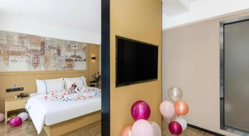 Bed in City Comfort Inn Yunfu Xinxing Juncheng Plaza