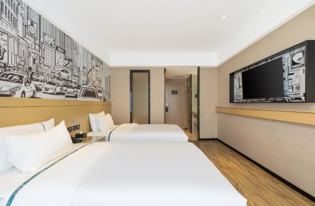 Bed in City Comfort Inn Yunfu Xinxing Juncheng Plaza