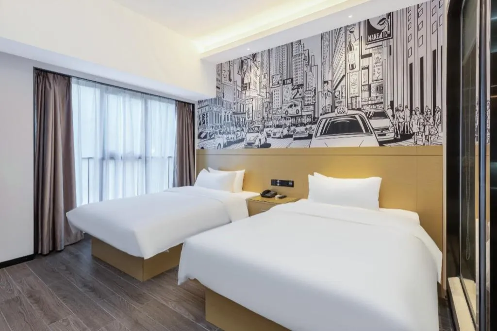 Bed in City Comfort Inn Yunfu Xinxing Juncheng Plaza