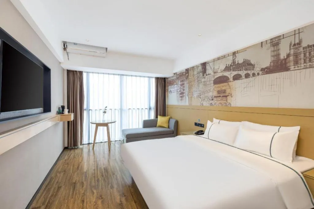 Bed in City Comfort Inn Yunfu Xinxing Juncheng Plaza