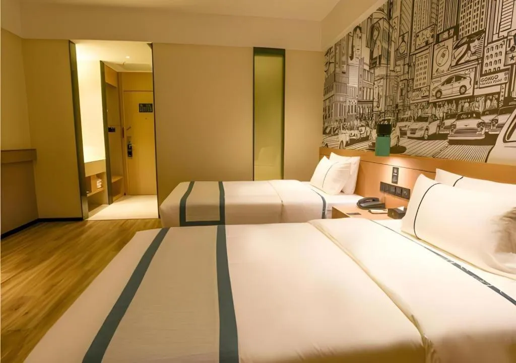 Bed in City Comfort Inn Luocheng Bus Terminal