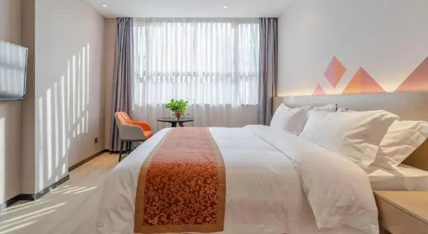 Bed in Borrman Hotel Hefei Yaohai Wanda Linquan East Road Bed in Borrman Hotel Hefei Yaohai Wanda Linquan East Road