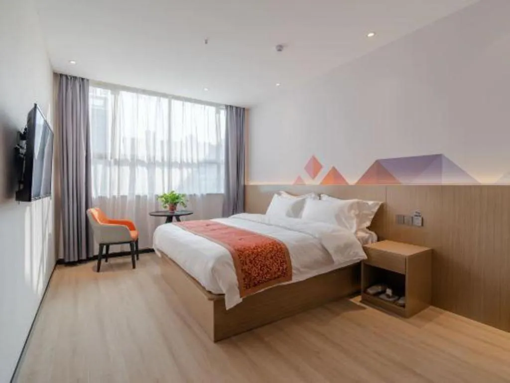 Bed in Borrman Hotel Hefei Yaohai Wanda Linquan East Road