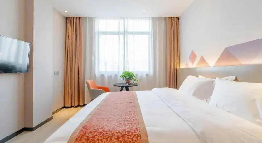 Bed in Borrman Hotel Hefei Yaohai Wanda Linquan East Road Bed in Borrman Hotel Hefei Yaohai Wanda Linquan East Road