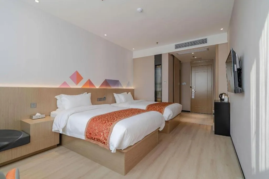 Bed in Borrman Hotel Hefei Yaohai Wanda Linquan East Road