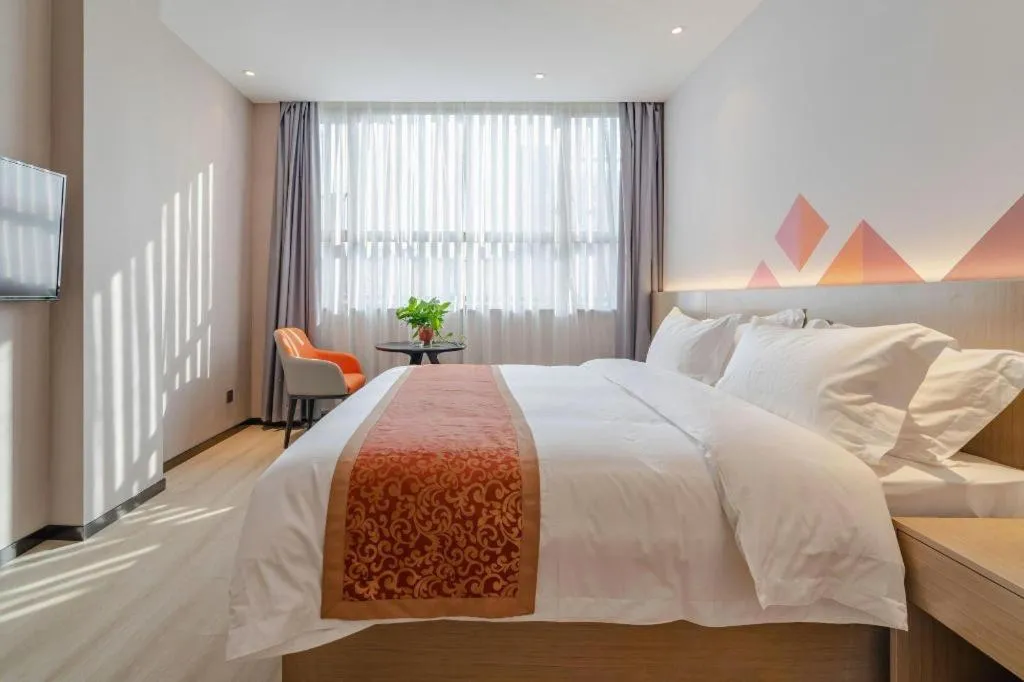 Bed in Borrman Hotel Hefei Yaohai Wanda Linquan East Road