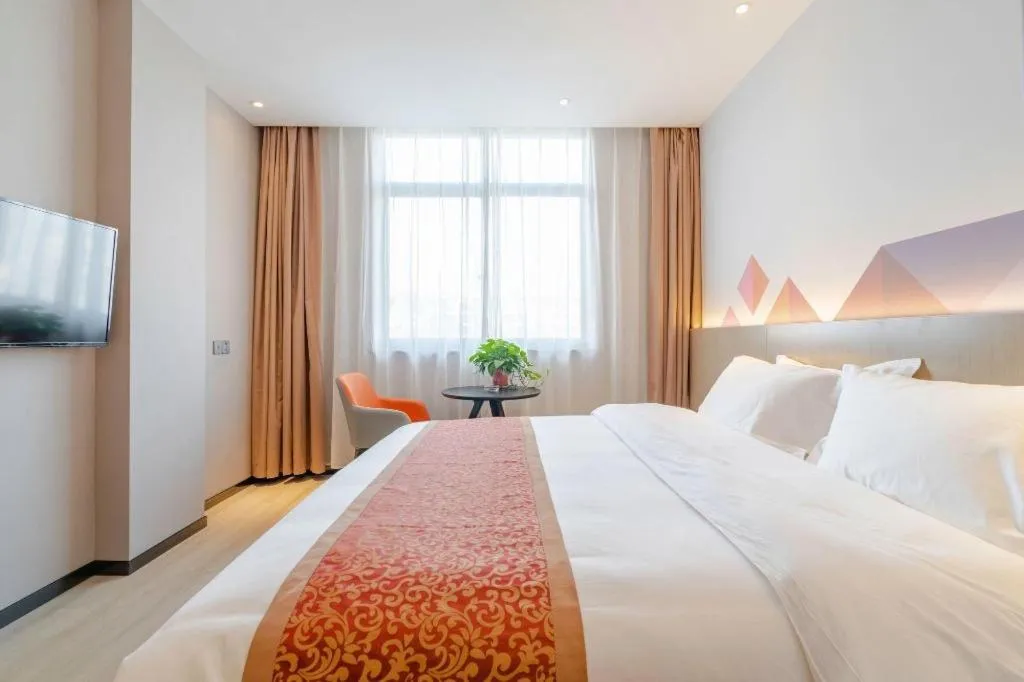 Bed in Borrman Hotel Hefei Yaohai Wanda Linquan East Road