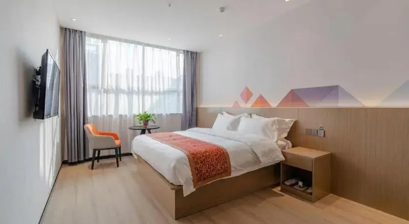 Bed in Borrman Hotel Hefei Yaohai Wanda Linquan East Road Bed in Borrman Hotel Hefei Yaohai Wanda Linquan East Road