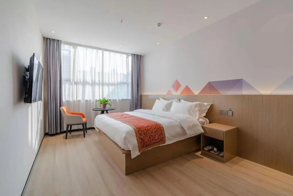 Bed in Borrman Hotel Hefei Yaohai Wanda Linquan East Road