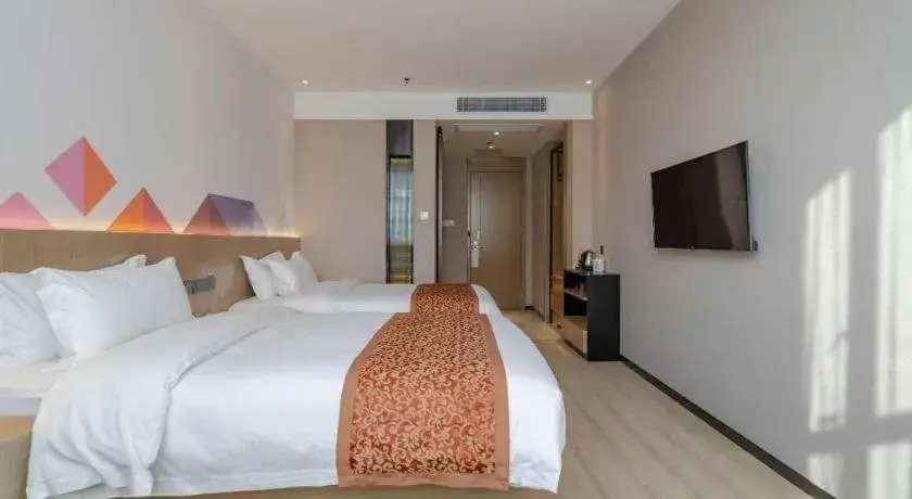 Bed in Borrman Hotel Hefei Yaohai Wanda Linquan East Road Bed in Borrman Hotel Hefei Yaohai Wanda Linquan East Road