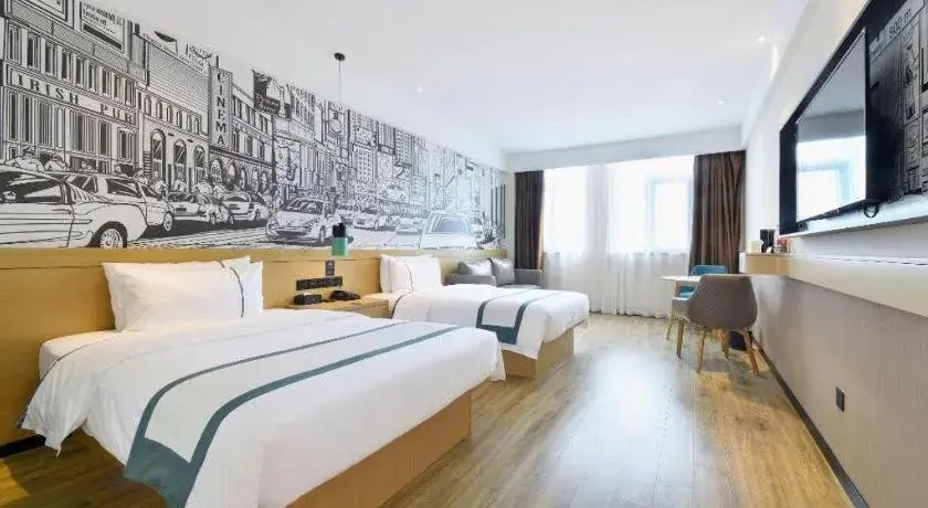 Bed in City Comfort Inn Hantianhe Airport Hengdian Street Bed in City Comfort Inn Hantianhe Airport Hengdian Street