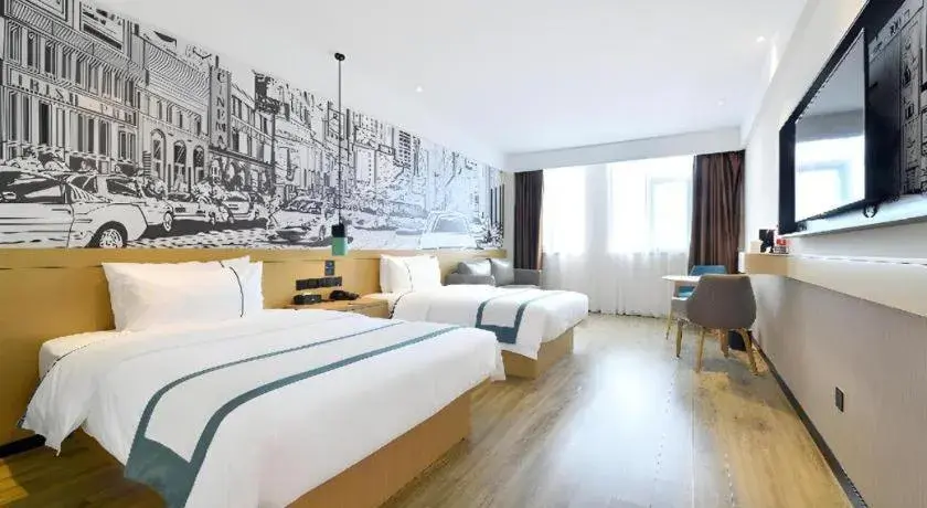 Bed in City Comfort Inn Hantianhe Airport Hengdian Street Bed in City Comfort Inn Hantianhe Airport Hengdian Street