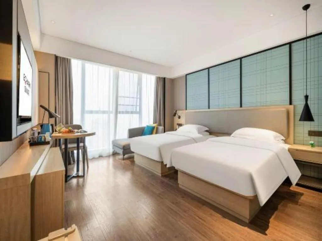 Bed in Echarm Hotel Nanning the MixC Dongmeng Business District