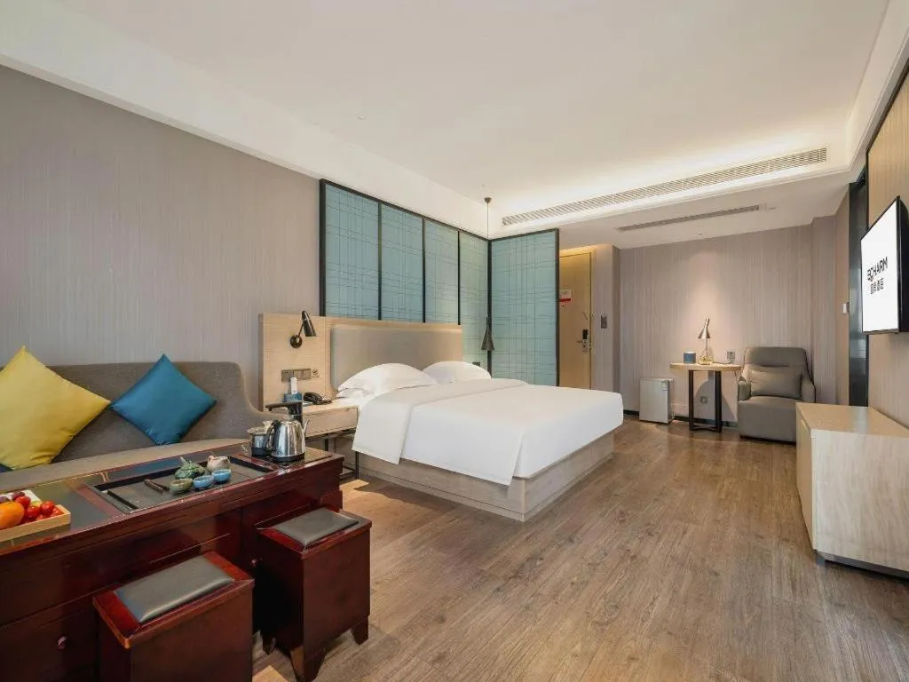 Bed in Echarm Hotel Nanning the MixC Dongmeng Business District