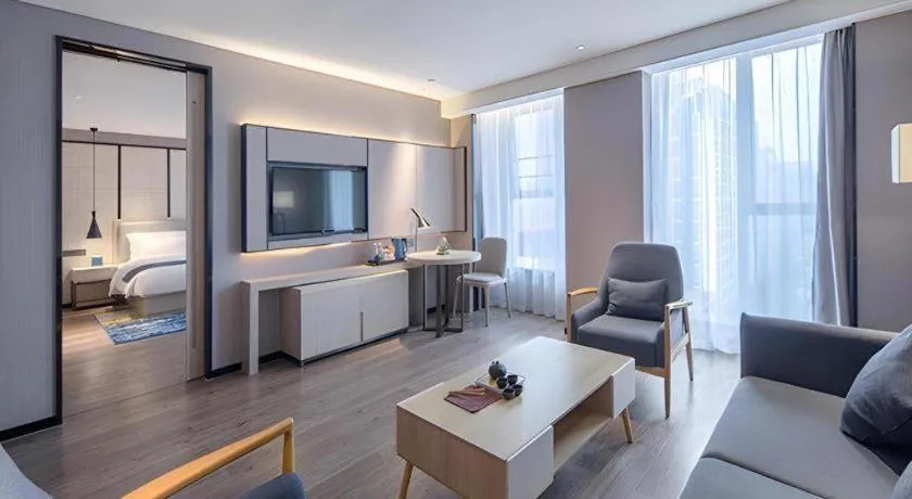 Bed in Echarm Hotel Nanning the MixC Dongmeng Business District