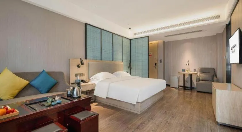 Bed in Echarm Hotel Nanning the MixC Dongmeng Business District