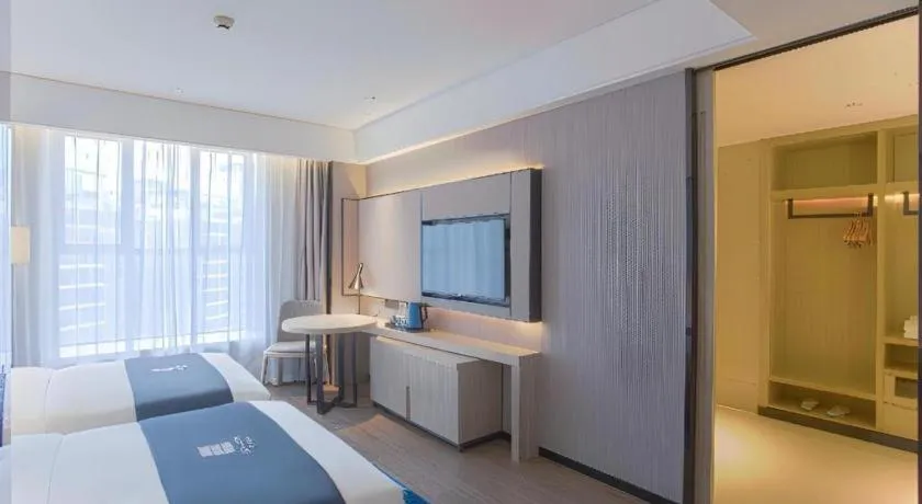 Bed in Echarm Hotel Nanning the MixC Dongmeng Business District