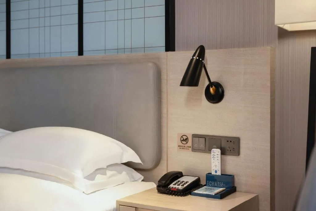 Bed in Echarm Hotel Nanning the MixC Dongmeng Business District