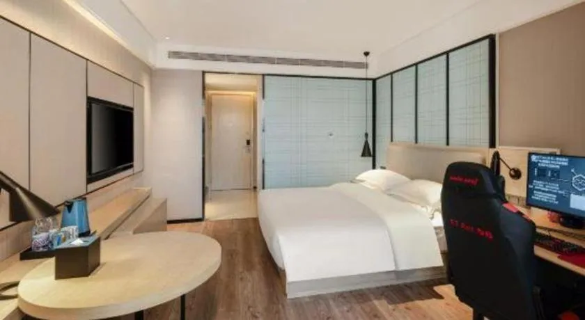 Bed in Echarm Hotel Nanning the MixC Dongmeng Business District