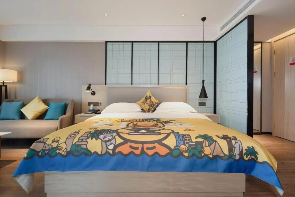 Bed in Echarm Hotel Nanning the MixC Dongmeng Business District