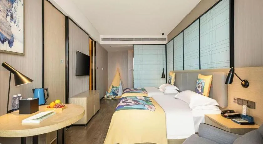 Bed in Echarm Hotel Nanning the MixC Dongmeng Business District