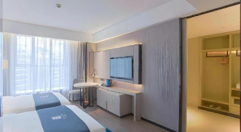 Bed in Echarm Hotel Nanning the MixC Dongmeng Business District