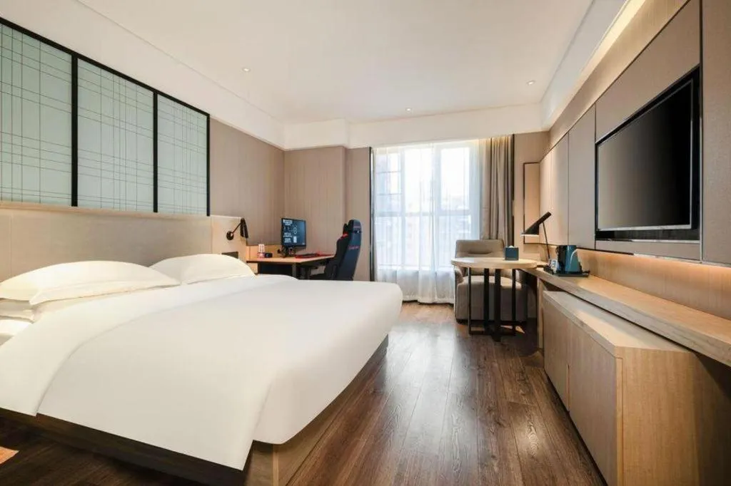 Bed in Echarm Hotel Nanning the MixC Dongmeng Business District