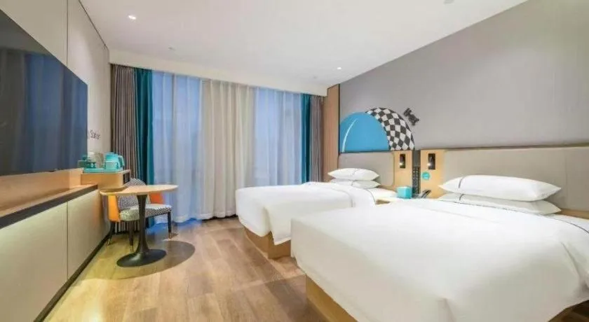 Bed in City Comfort Inn Qingyuan Longtang Light Rail Changlong