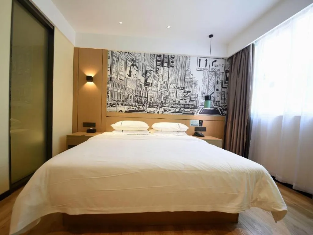 Bed in City Comfort Inn Qingyuan Longtang Light Rail Changlong