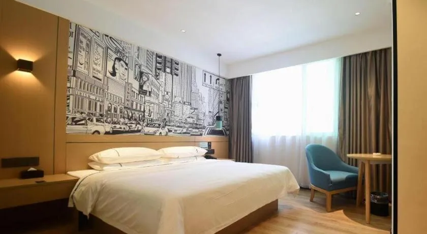 Bed in City Comfort Inn Qingyuan Longtang Light Rail Changlong