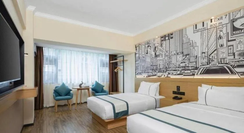 Bed in City Comfort Inn Qingyuan Longtang Light Rail Changlong