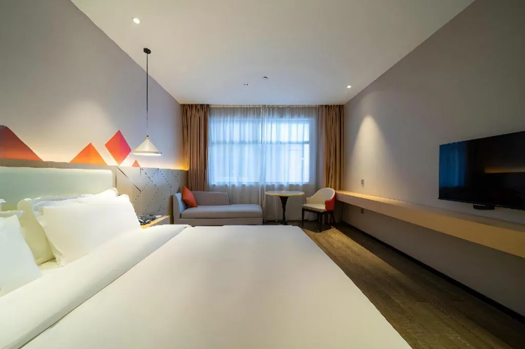 Bed in Borrman Hotel Yongzhou High Speed Railway Station