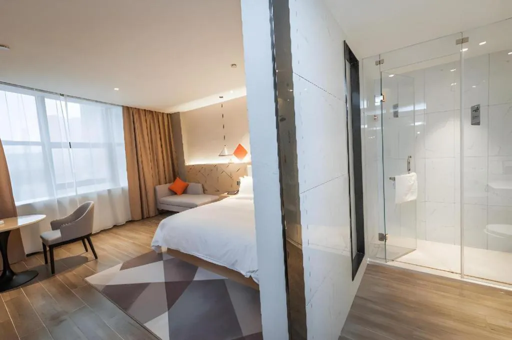 Bed in Borrman Hotel Yongzhou High Speed Railway Station