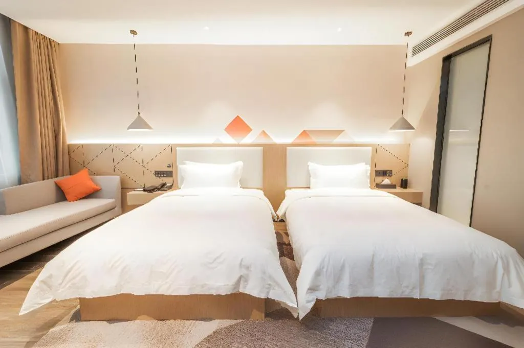 Bed in Borrman Hotel Yongzhou High Speed Railway Station