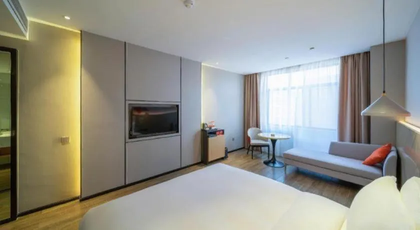 Bed in Borrman Hotel Yongzhou High Speed Railway Station