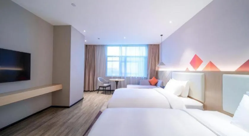 Bed in Borrman Hotel Yongzhou High Speed Railway Station