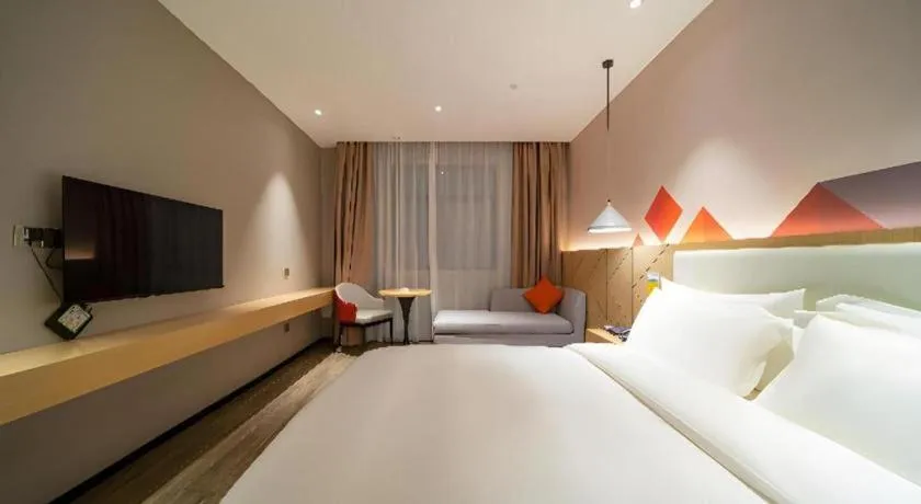 Bed in Borrman Hotel Yongzhou High Speed Railway Station