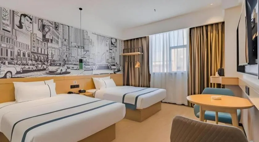 Bed in City Comfort Inn Hotel Dongguan Humen Pedestrian Street