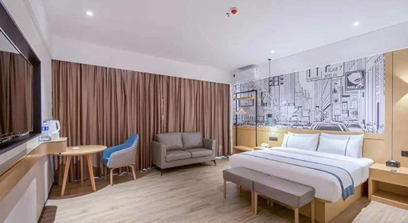 Bed in City Comfort Inn Fangchenggang Government Affairs Center