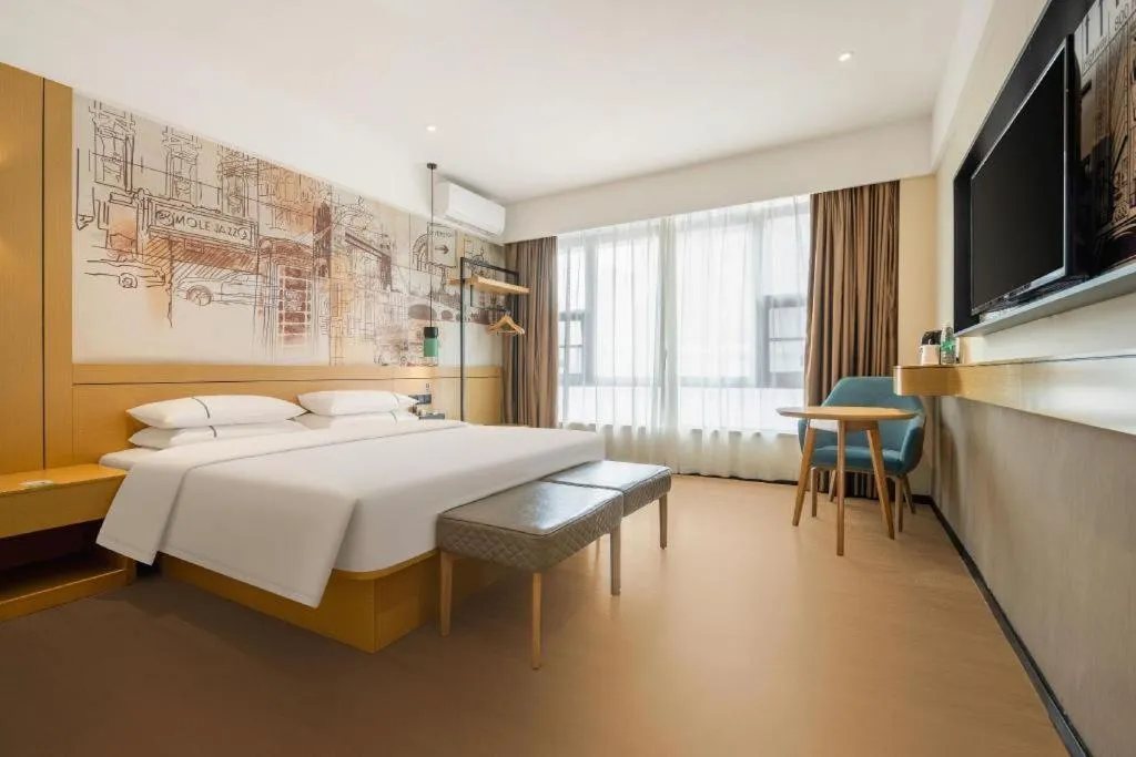 Bed in City Comfort Inn Fangchenggang Government Affairs Center