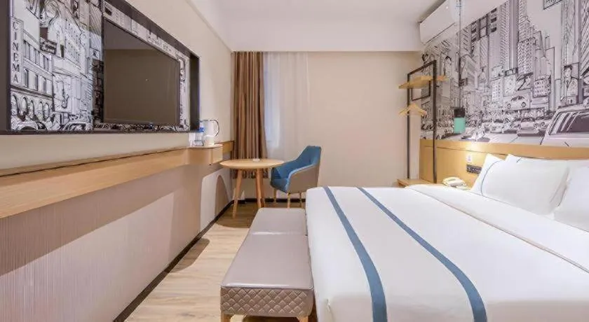 Bed in City Comfort Inn Fangchenggang Government Affairs Center