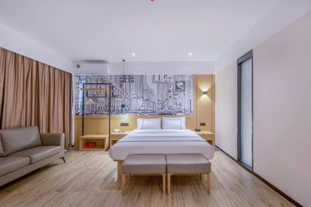 Bed in City Comfort Inn Fangchenggang Government Affairs Center