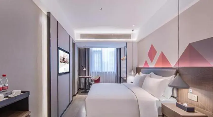Bed in Borrman Hotel Hezhou High Speed Railway Station Guangming Avenue Bed in Borrman Hotel Hezhou High Speed Railway Station Guangming Avenue