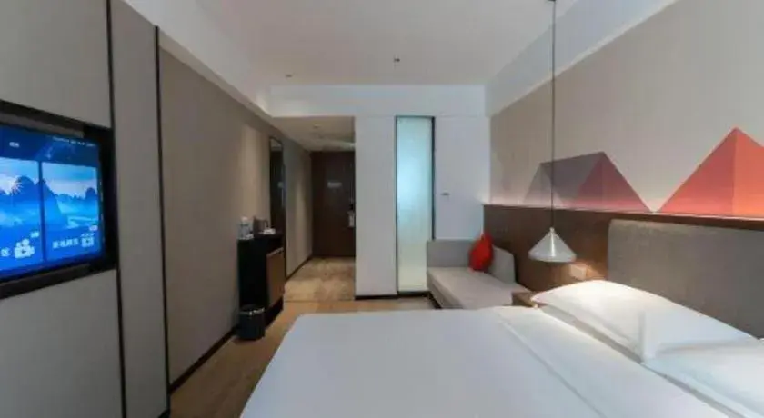 Bed in Borrman Hotel Hezhou High Speed Railway Station Guangming Avenue Bed in Borrman Hotel Hezhou High Speed Railway Station Guangming Avenue